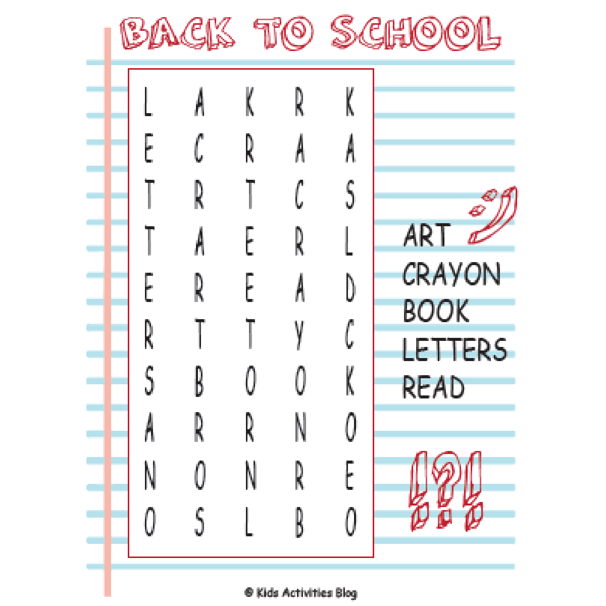 1st Grade Word Search Free Printable Pdf