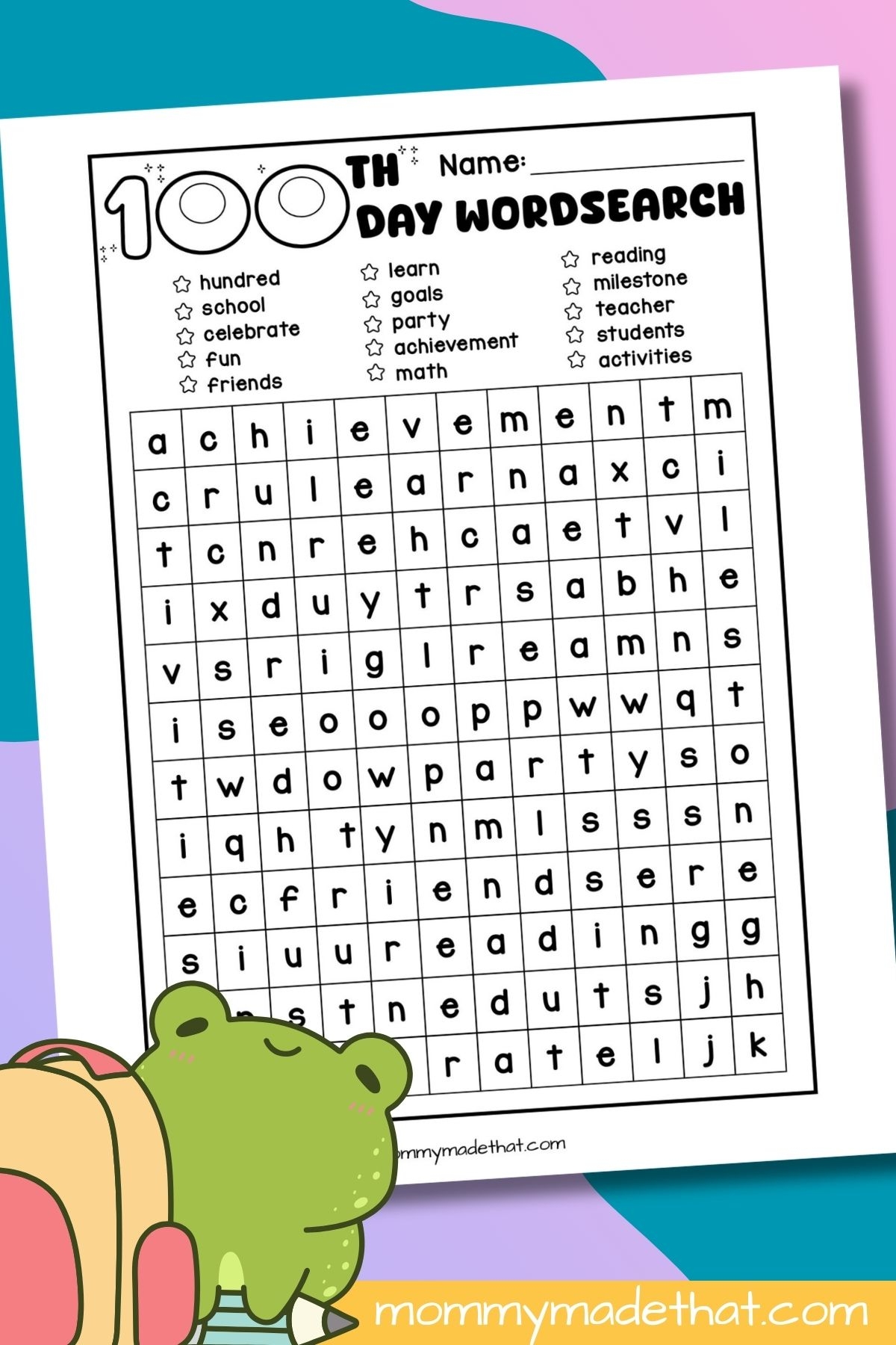 Free Printable 100 Word Search