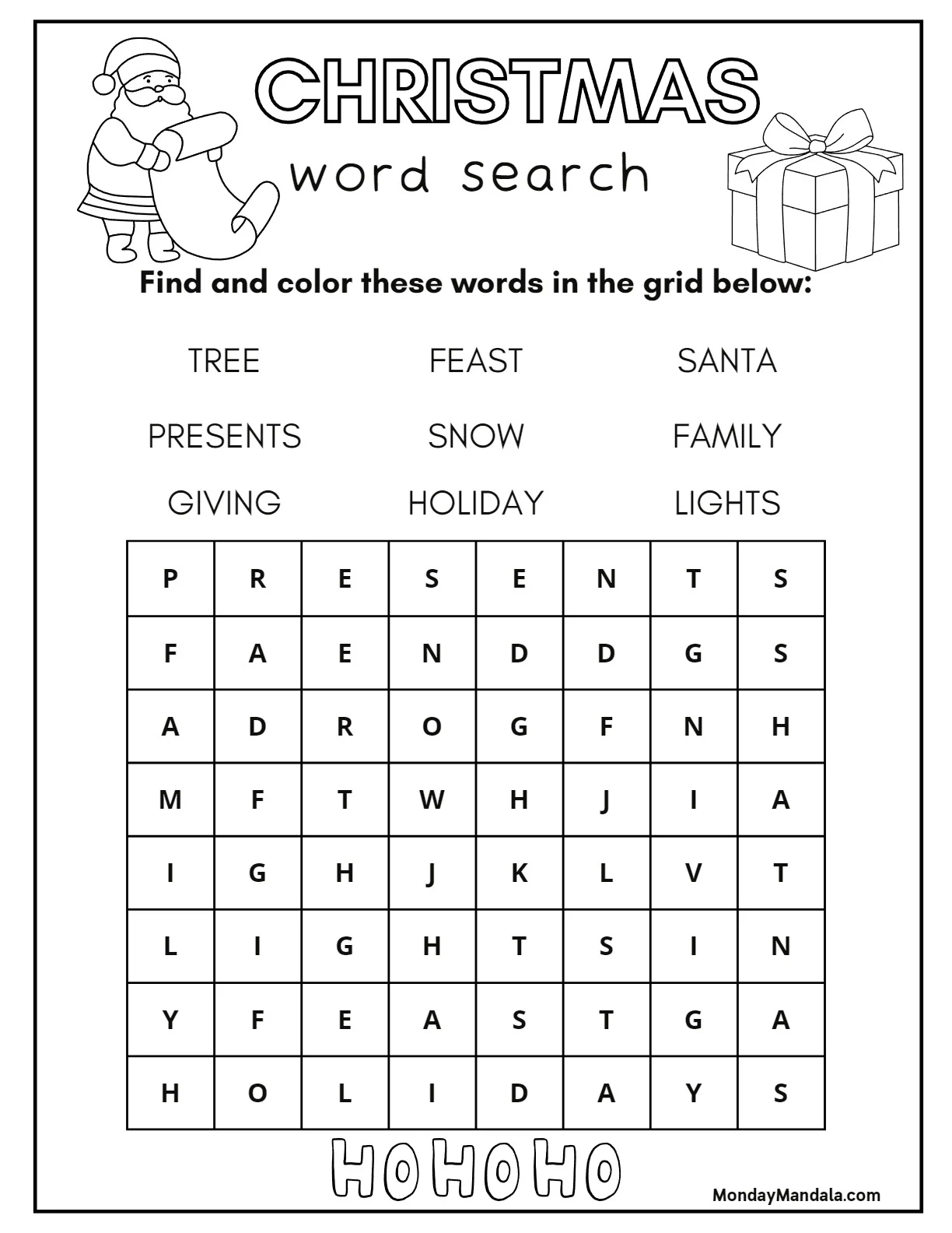 18 Christmas Word Searches Free PDF Printables 