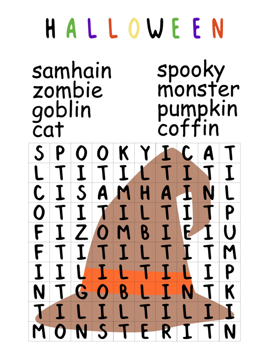 Halloween Word Search Puzzles Free Printable
