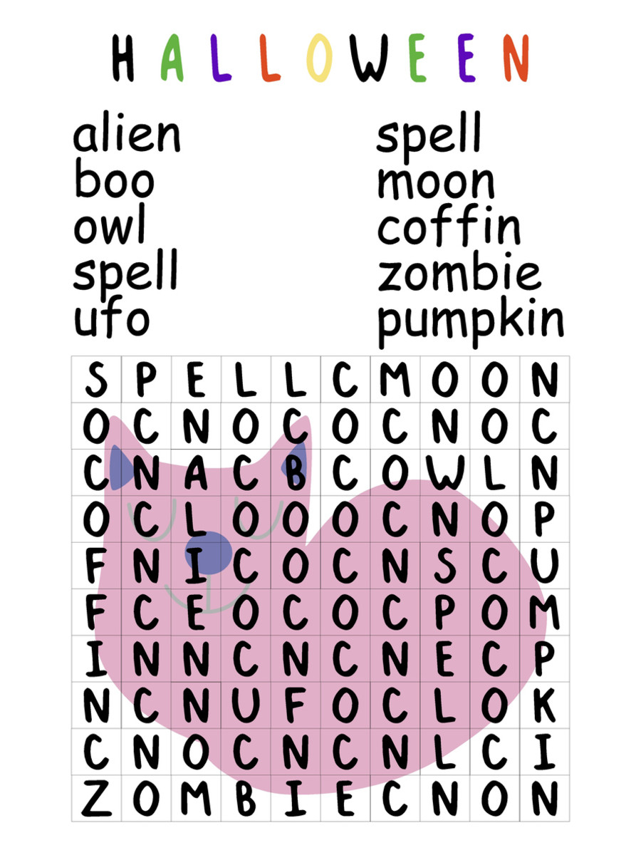 Free Printable Halloween Word Search Puzzles
