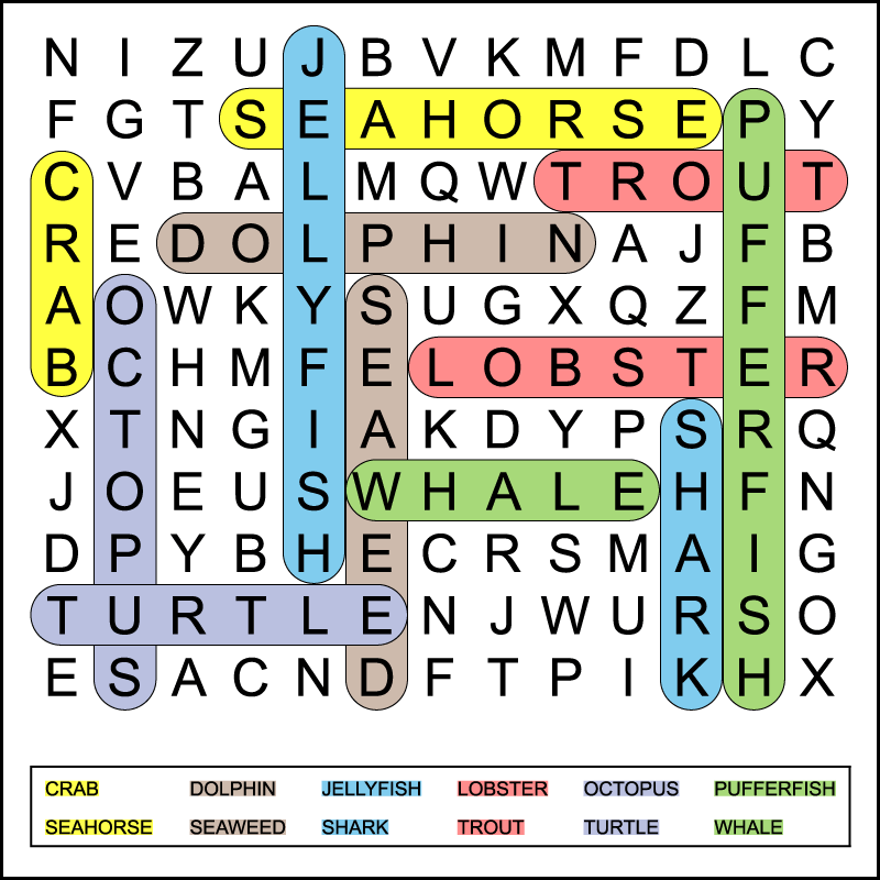 1st Grade Ocean Word Search Tree Valley Academy 1st Grade Ocean Word Search Tree Valley Academy