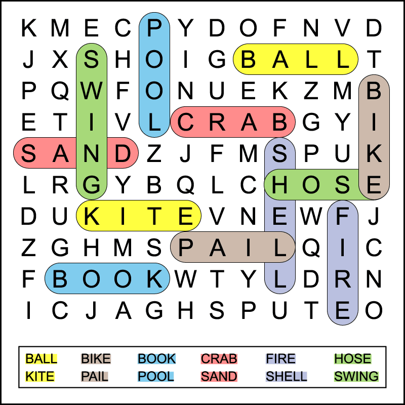 First Grade Word Search Free Printable