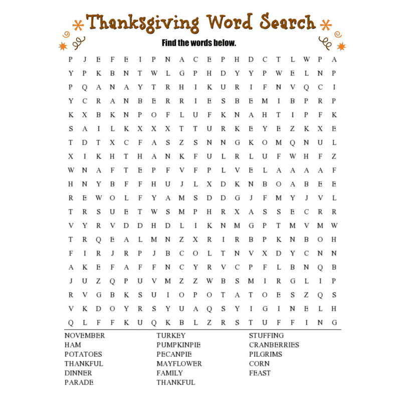 Word Search Middle School Free Printable