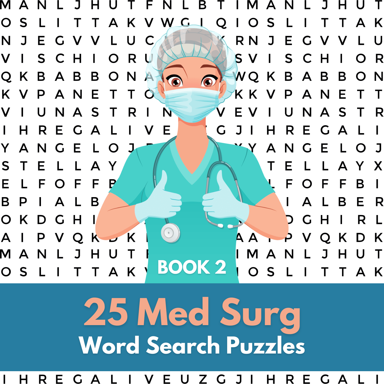 25 Printable Med Surg Word Search Puzzles BOOK 2 PDF That 