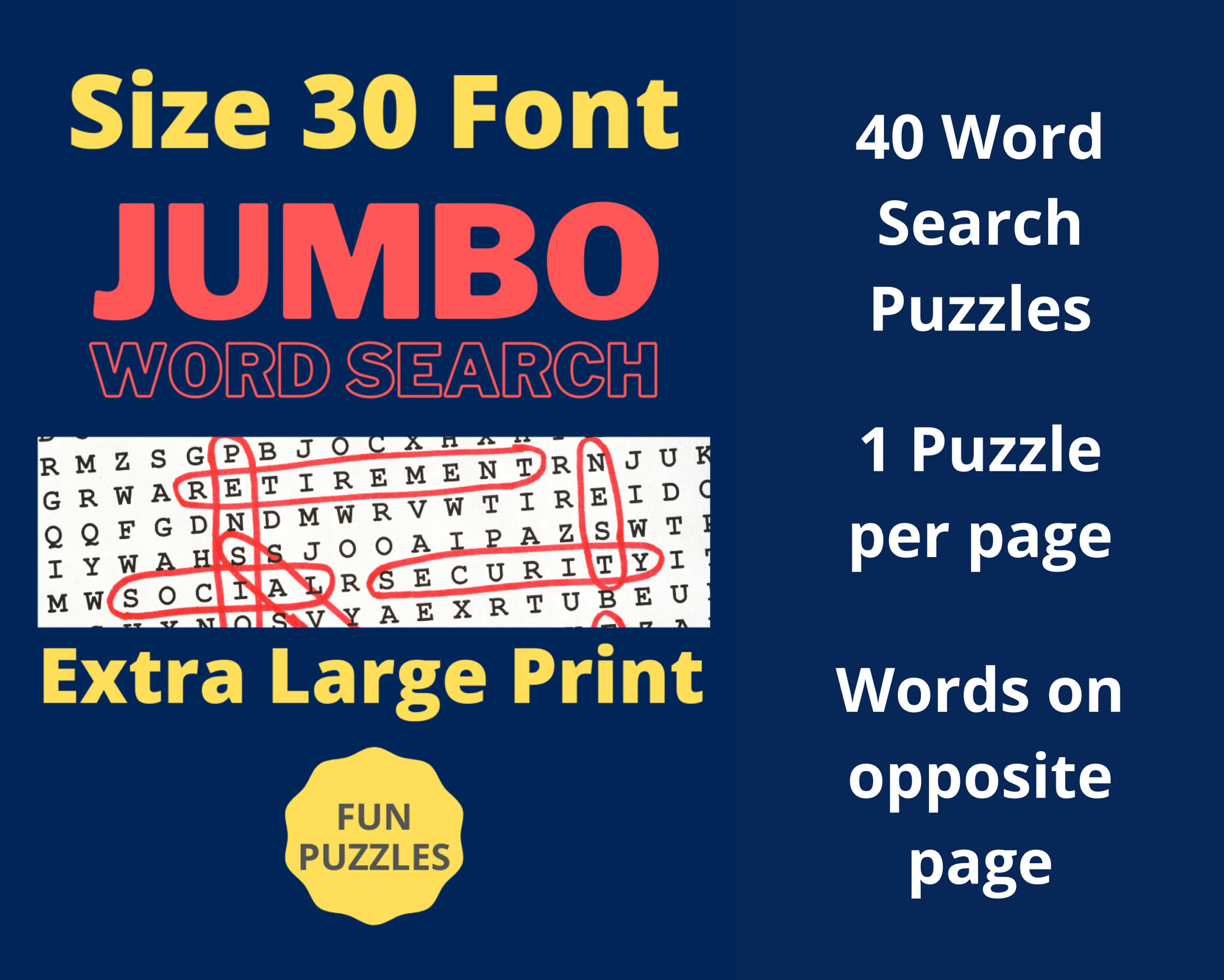 Large Printable Word Searches