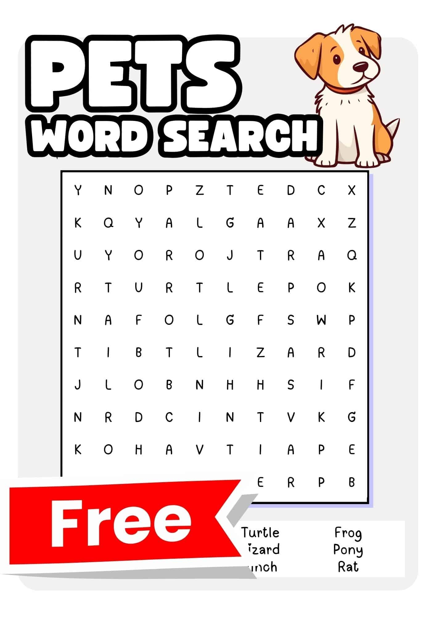 48 Free Animals Word Search Puzzles Teach Prints