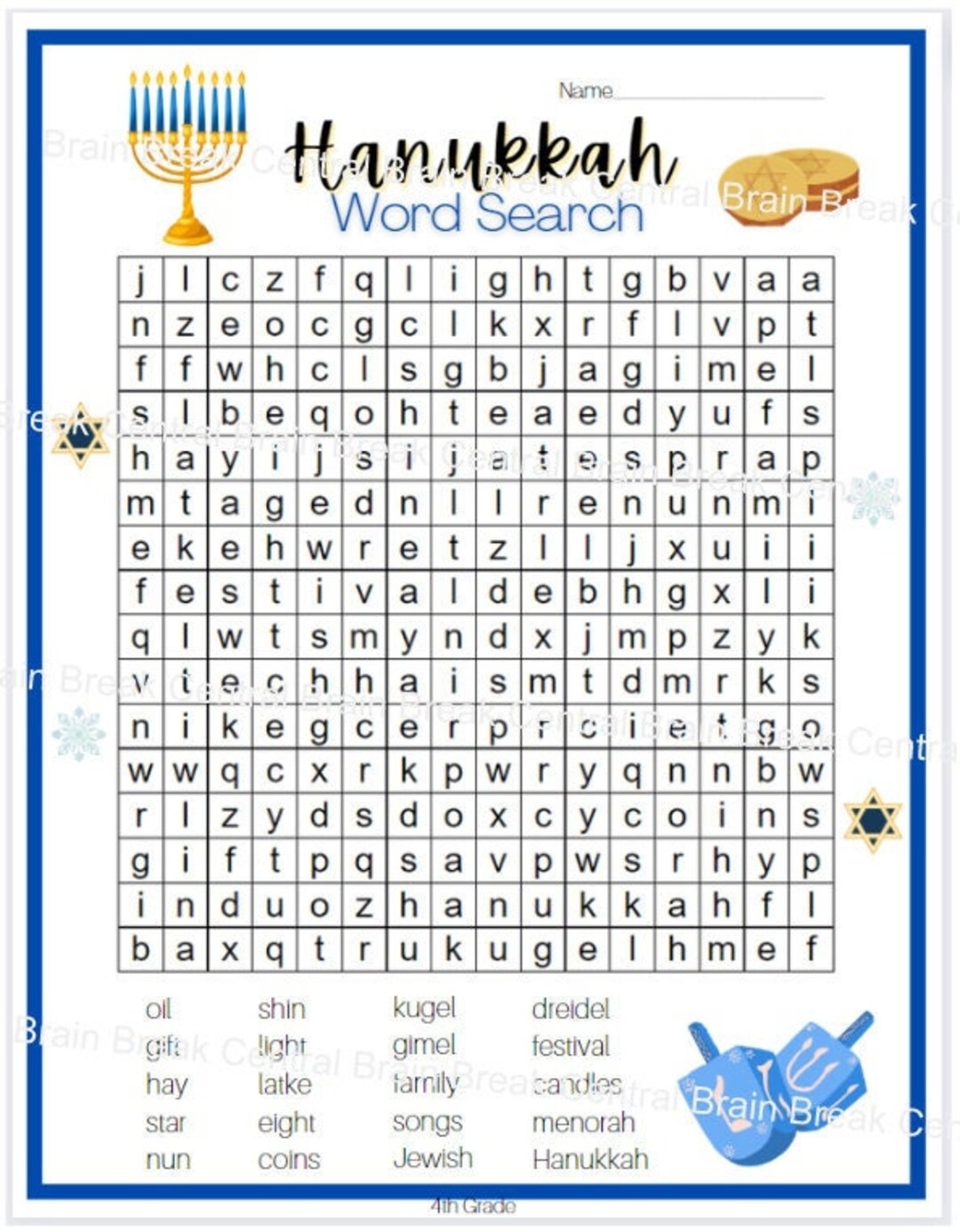 4th Grade Word Search Printable Free