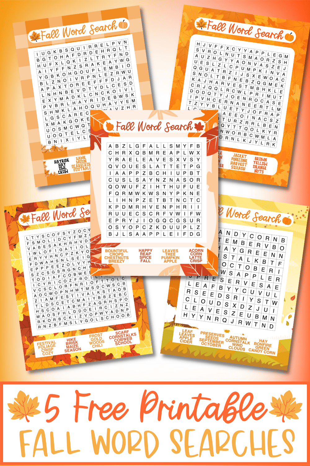 5 Free Fall Word Search Printables Prudent Penny Pincher