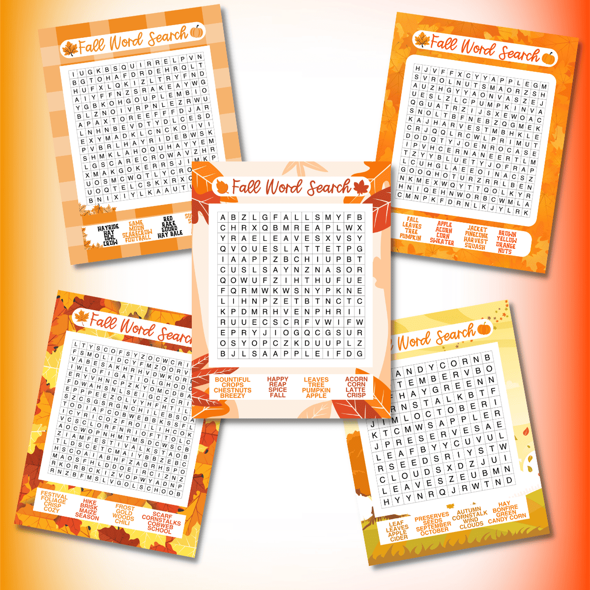 Printable Word Searches For Adults Fall