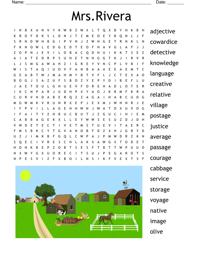 5th Grade Vocabulary Word Search WordMint
