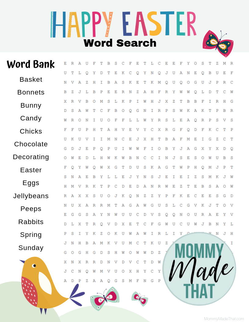 6 fantastic free easter word search printables