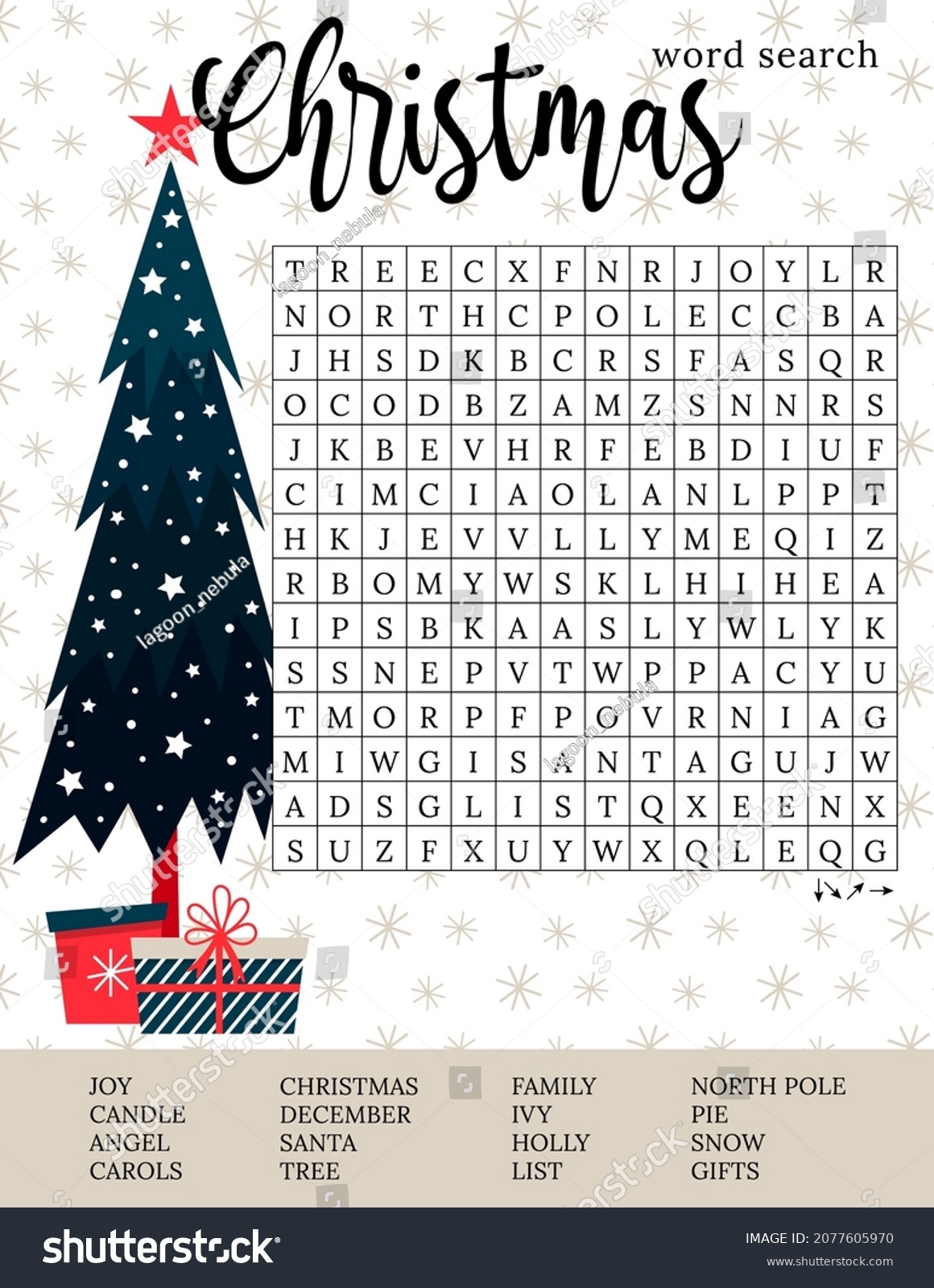 68 christmas word search printable adults royalty free images