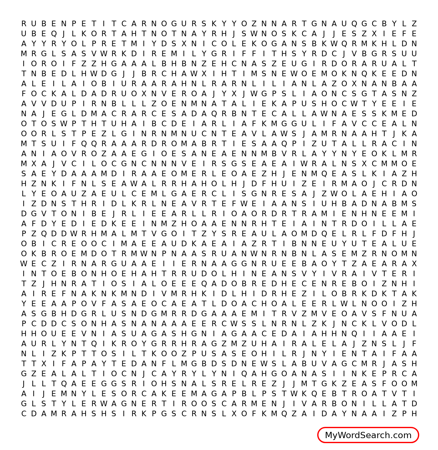 Word Search For Grade 6