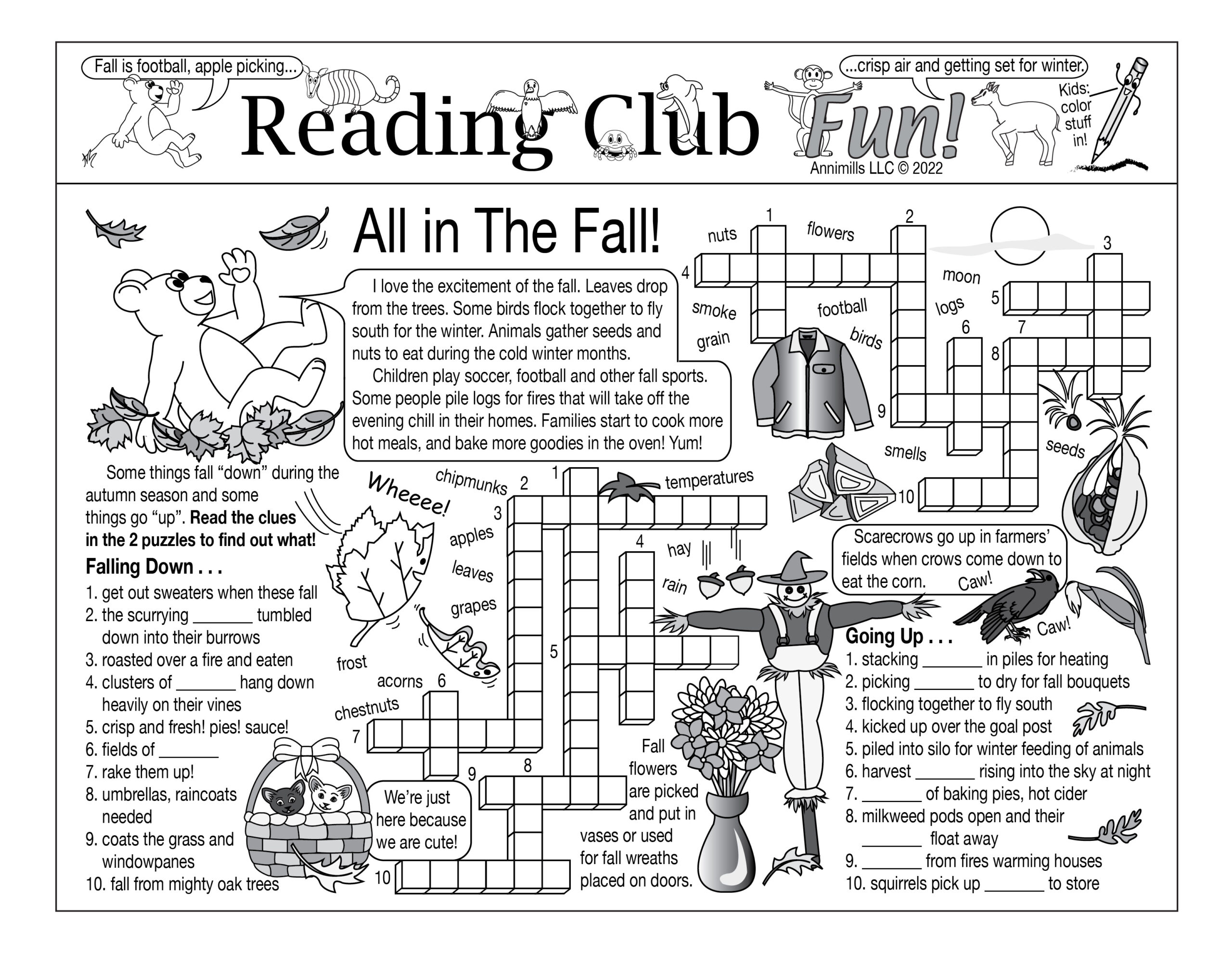 All In The Fall Puzzle Set Autumn Crosswords Word Searches And More Made By Teachers