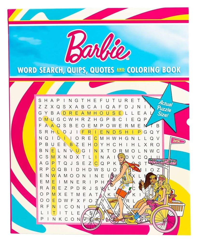 Amazon Barbie Word Search Quips Quotes And Coloring Book Coloring Book Word Search 9781667208039 Editors Of Thunder Bay Press Books