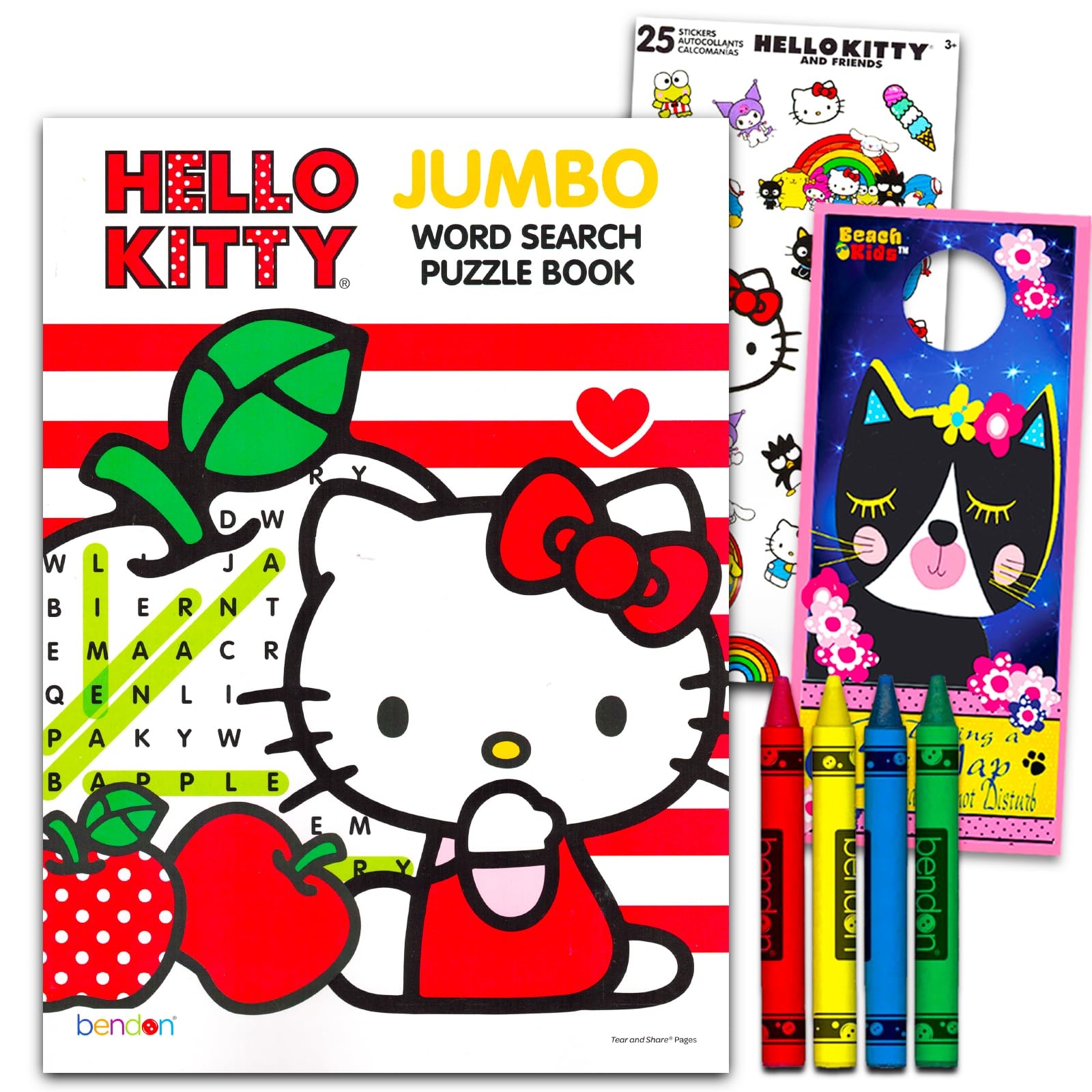 Amazon Hello Kitty Word Search Puzzle Book Set For Kids Bundle With Hello Kitty Activity Books With Word Find Puzzles Stickers Crayons More Hello Kitty Word Search Book Toys