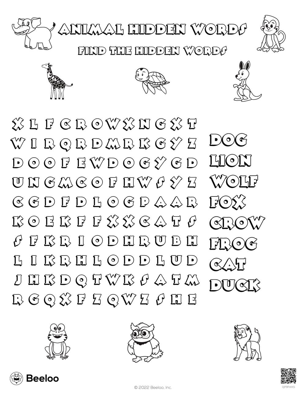 Easy Word Search Printables