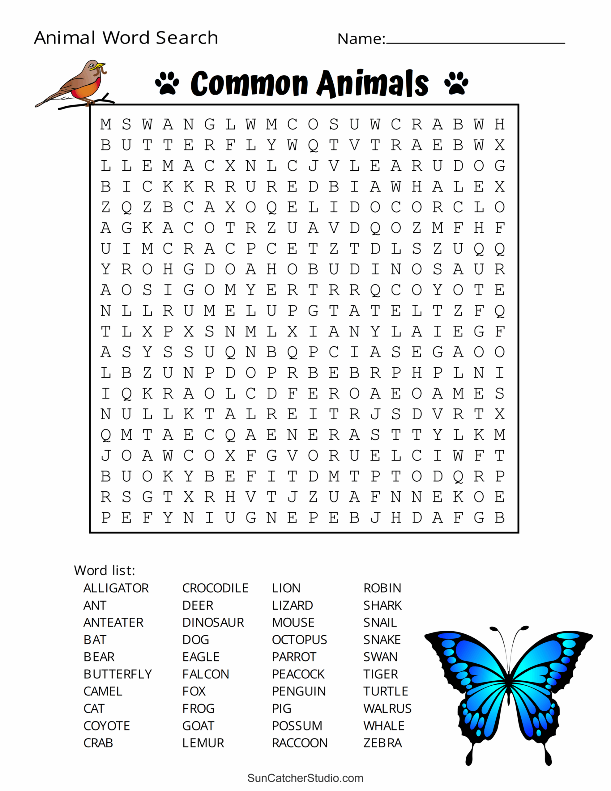 Free Printable Hard Word Search Puzzles