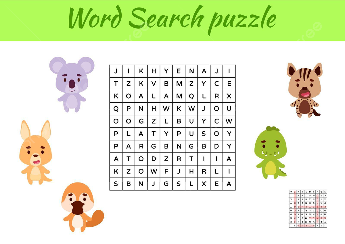 Animal Word Searches Printable