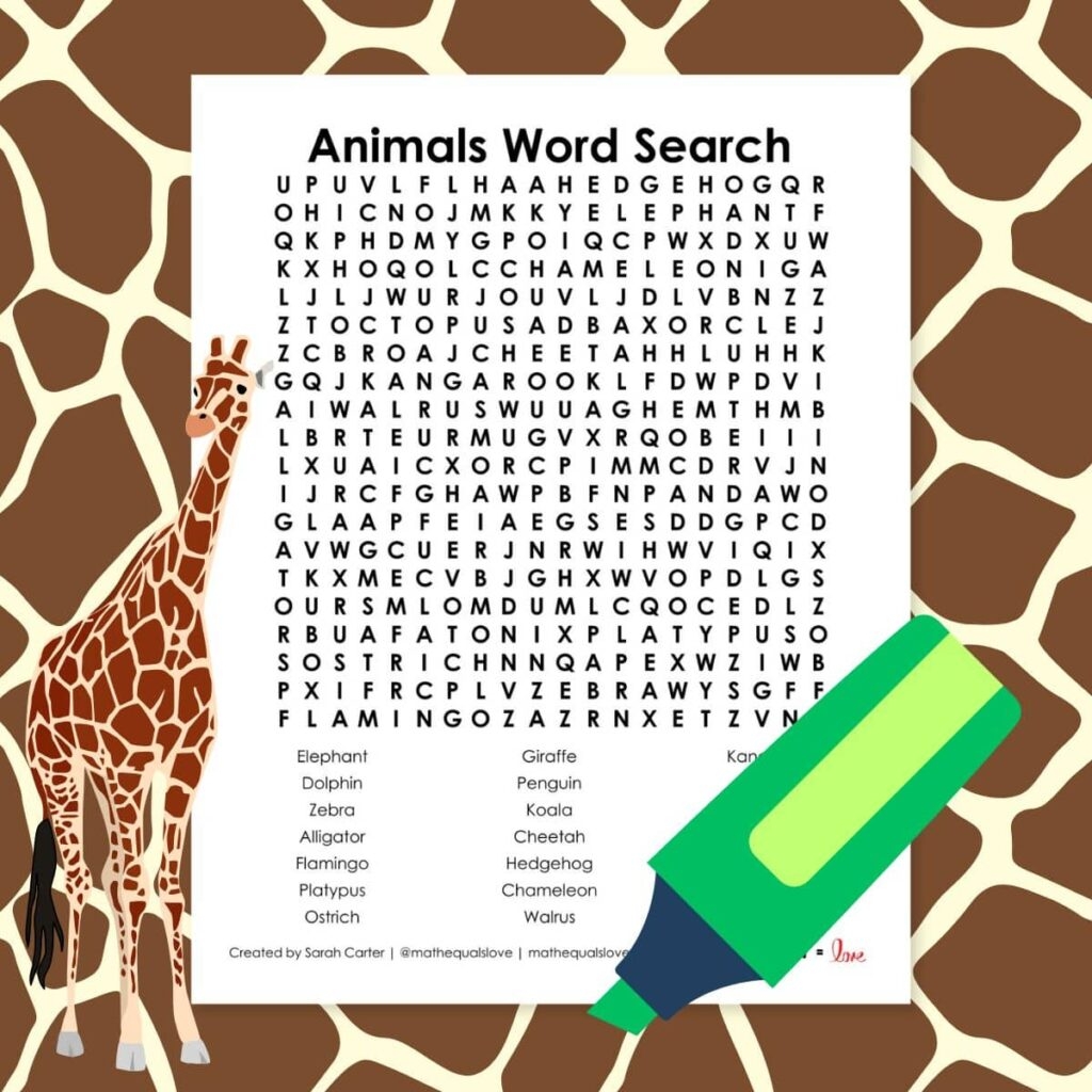 Free Printable Word Searches Pdf