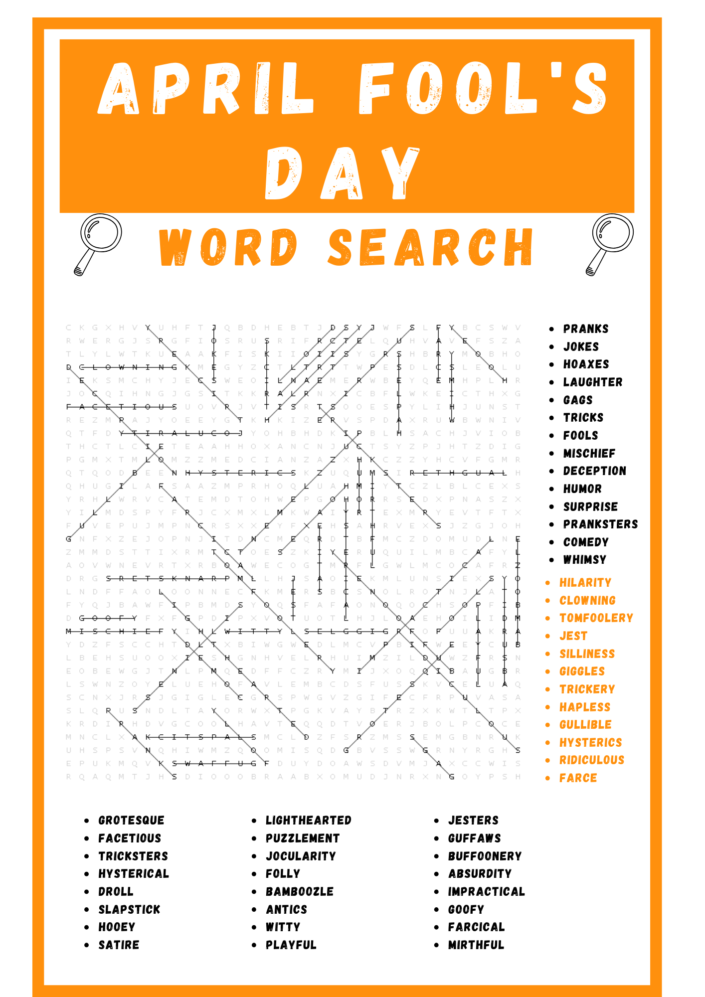 APRIL FOOL S DAY WORD SEARCH PUZZLE WORKSHEETS ACTIVITIES FOR KIDS Made By Teachers APRIL FOOL S DAY WORD SEARCH PUZZLE WORKSHEETS ACTIVITIES FOR KIDS Made By Teachers