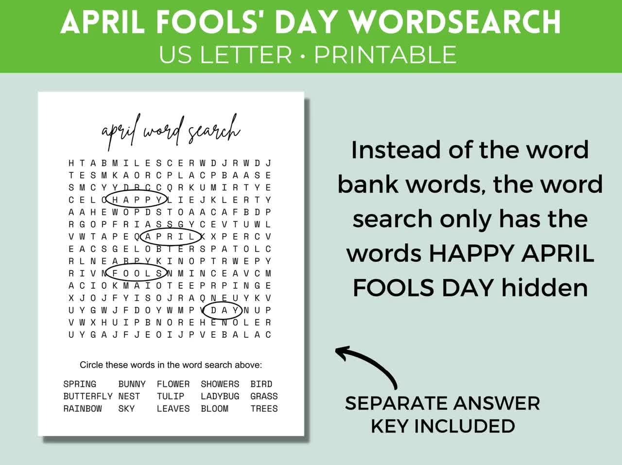 April Fools Day Prank Printable Activities Unsolvable Word Search Impossible Maze Prank Activities For Kids Class Prank Etsy April Fools Day Prank Printable Activities Unsolvable Word Search Impossible Maze Prank Activities For Kids Class Prank Etsy