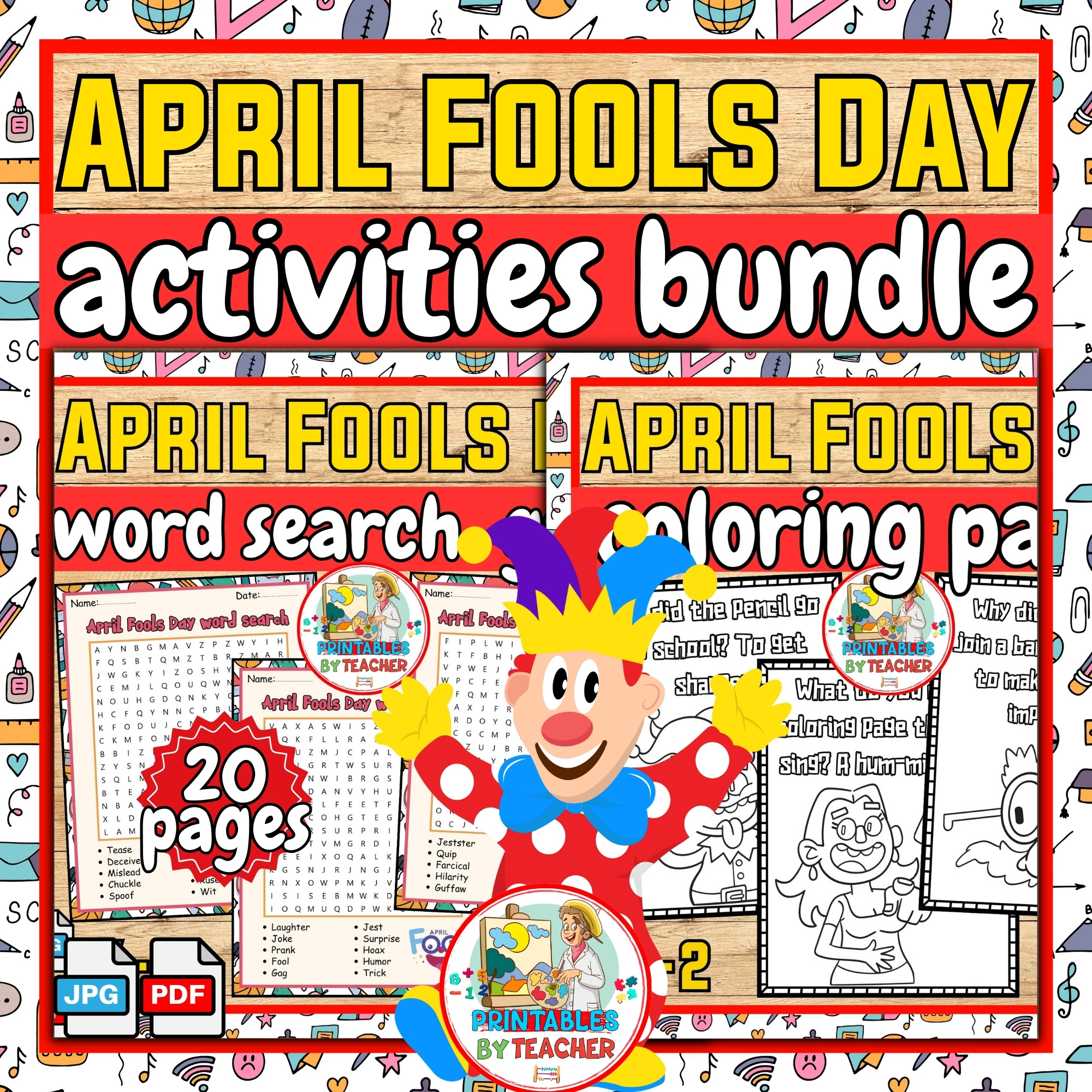 April Fools Word Search For Kids April Fools Word Search For Kids