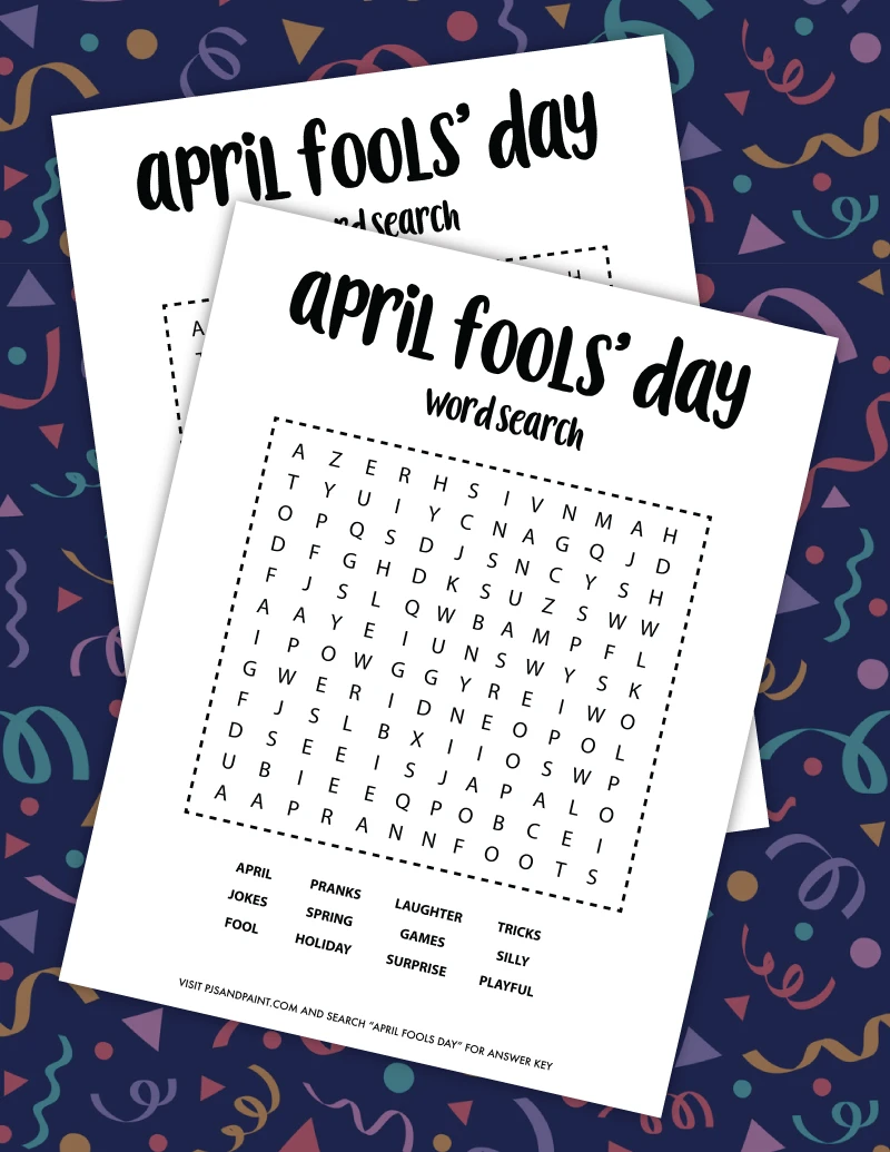 Free Printable April Fools Day Word Search