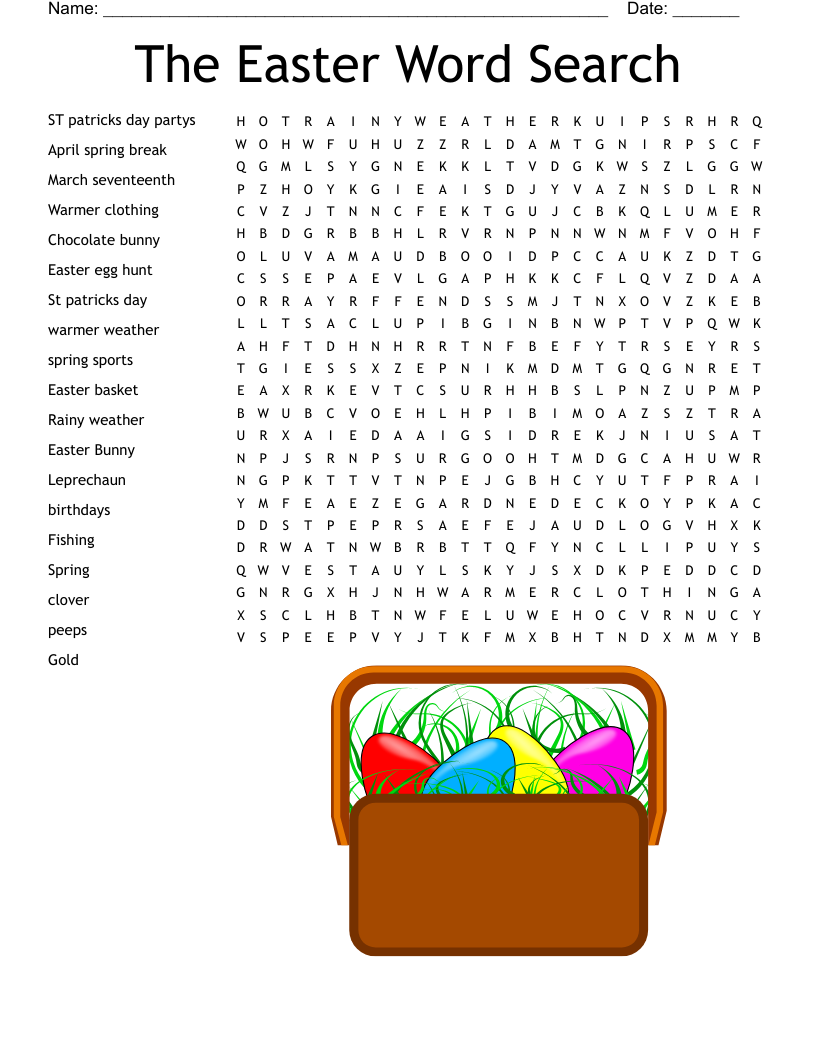 April Showers Word Search WordMint
