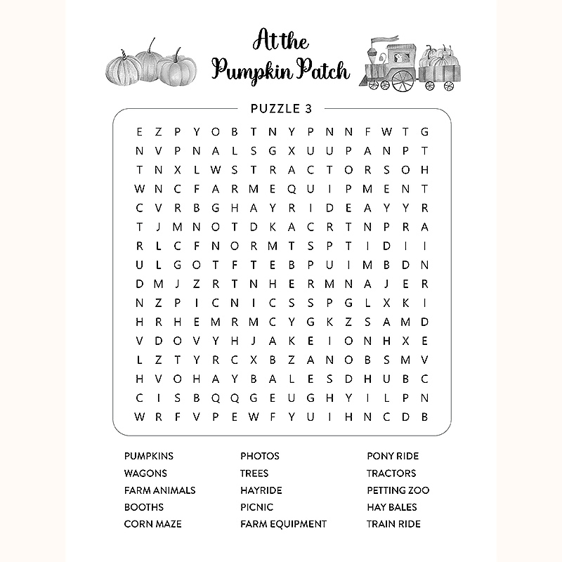 Word Search Fall Printable