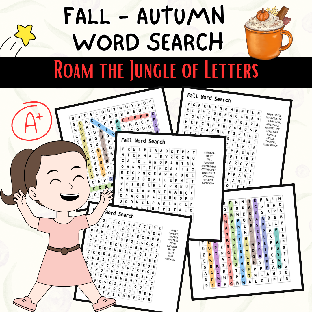 Autumn Word Search Puzzles A Great Way To Learn About The Fall Season Made By Teachers