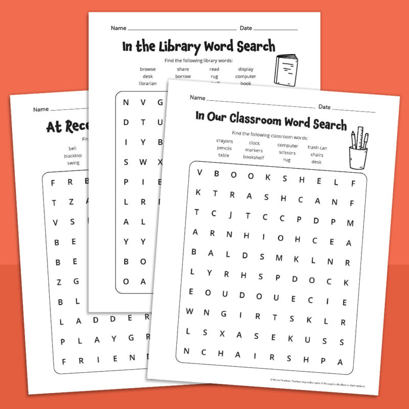 Word Search For School