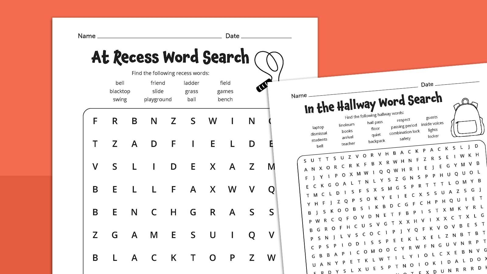 Back to School Word Search Bundle Free Download