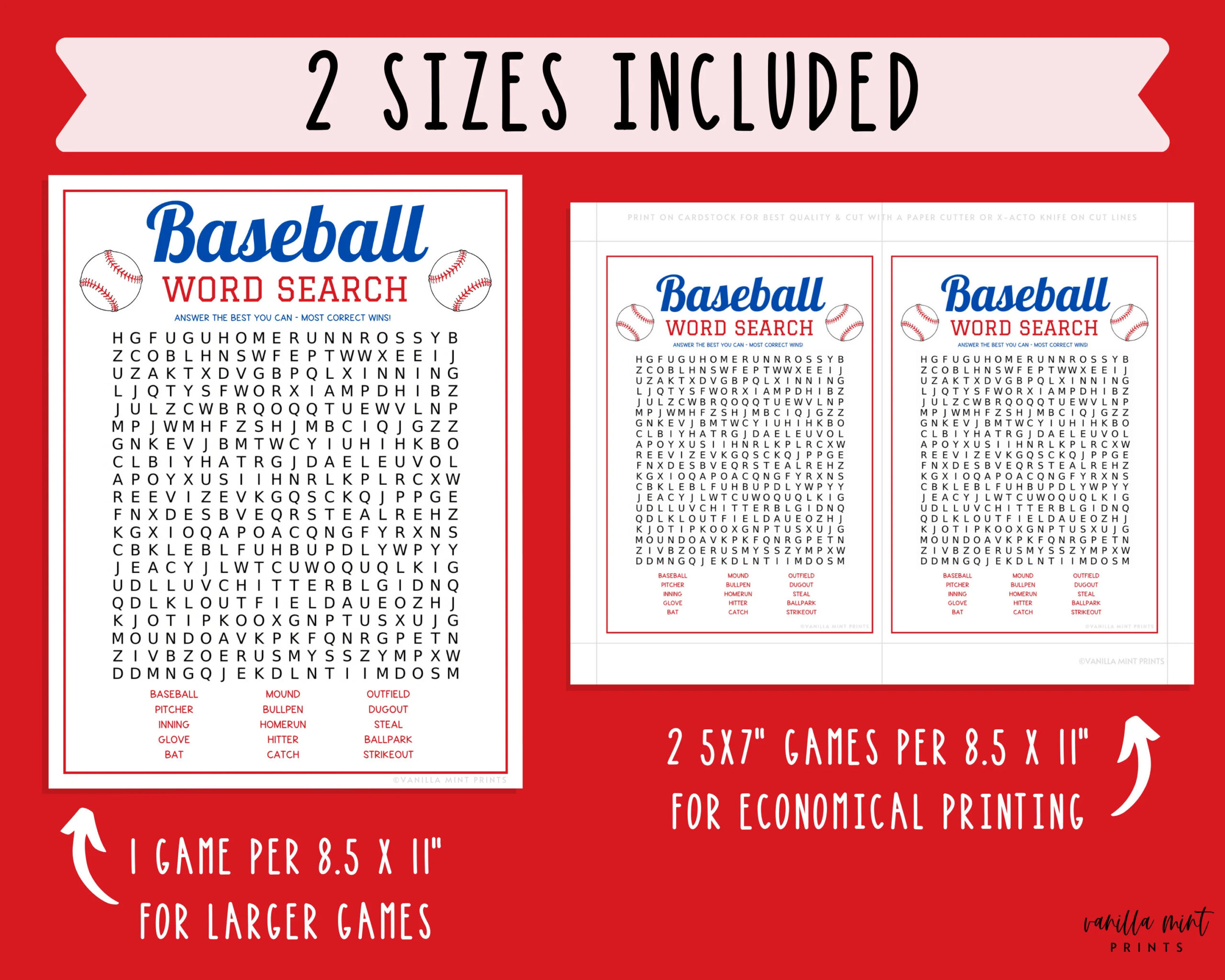 Baseball Word Search Game Printable Baseball Team Party Games MLB Baseball Games For Kids U0026 Adults World Series Activities Birthday Etsy