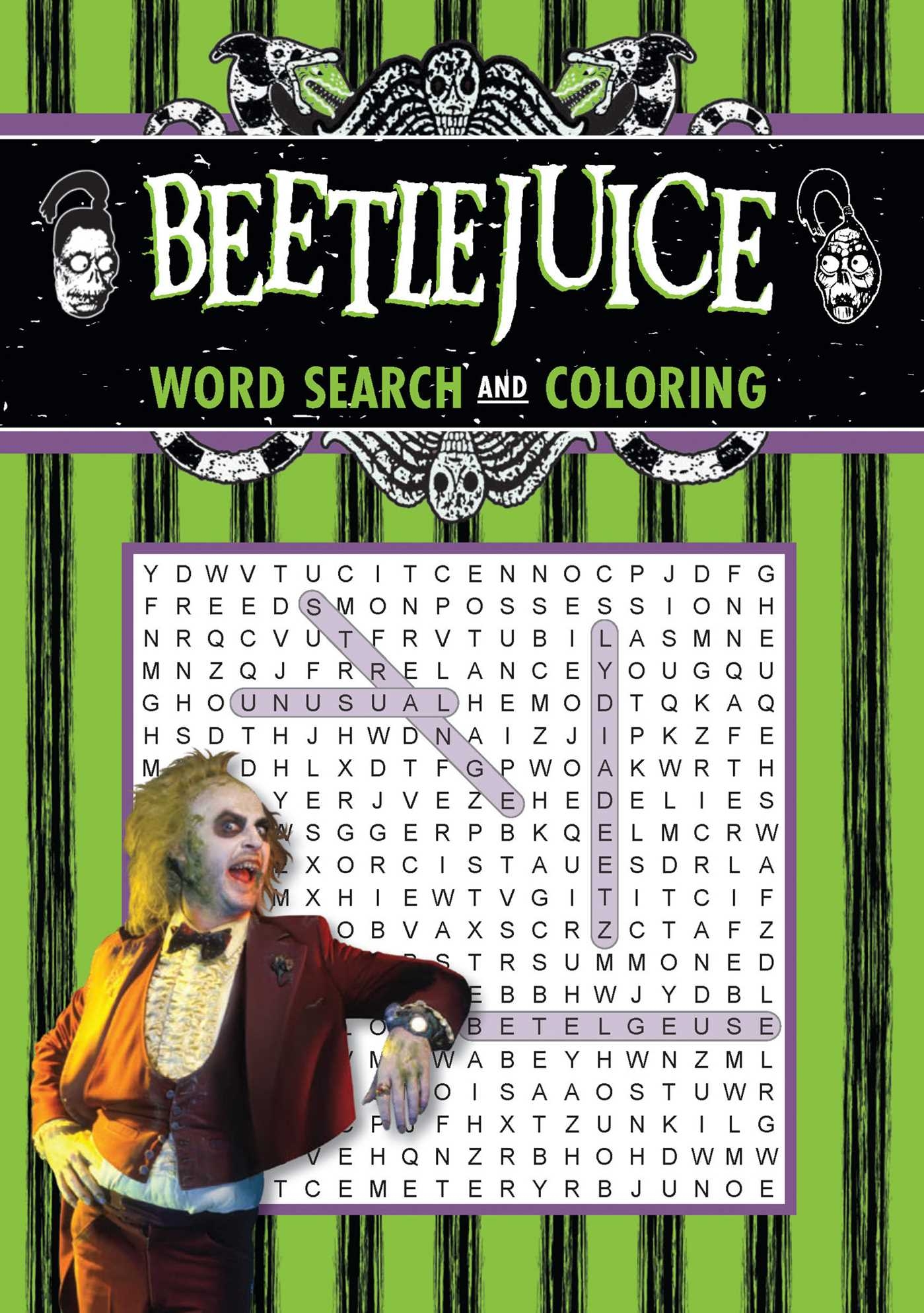 Beetlejuice Word Search And Coloring Book By Editors Of Thunder Bay Press Official Publisher Page Simon Schuster