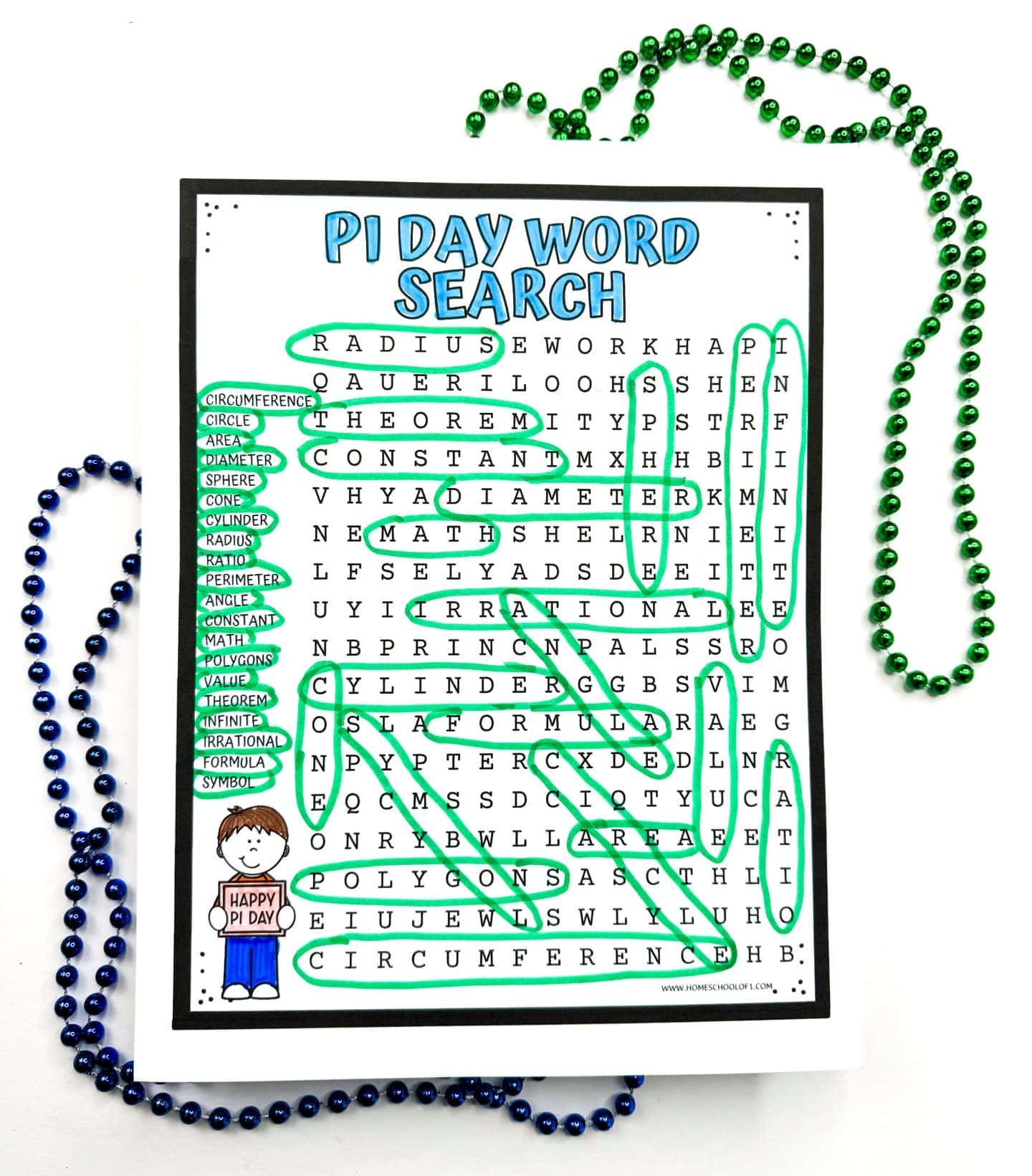 Word Search Math Printable
