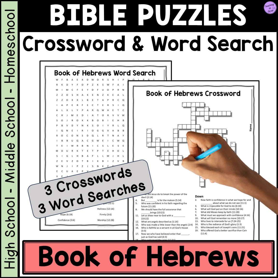 Bible Book Of Numbers Crossword Word Search Puzzle Activities Made By Teachers