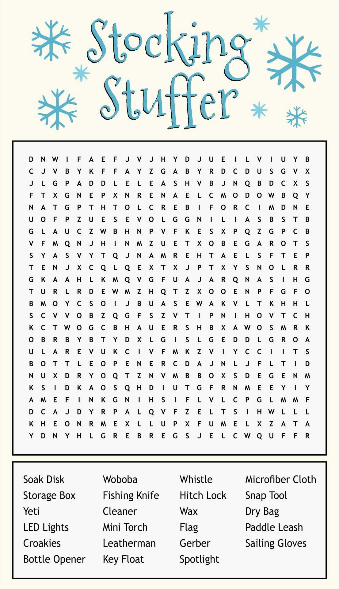 Large Print Word Search Printable