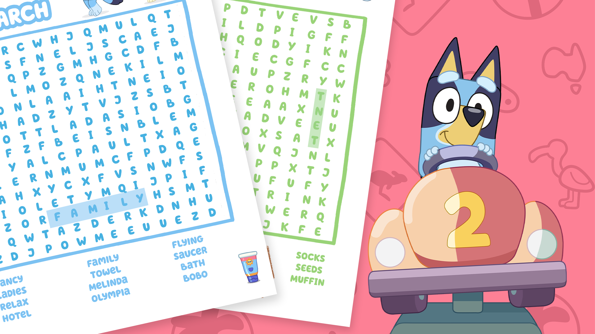 Bluey Family Trip Word Searches Bluey Official Website