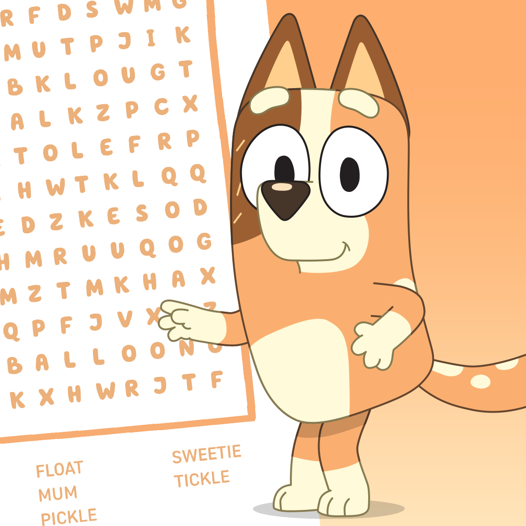 Bluey Word Search Printable