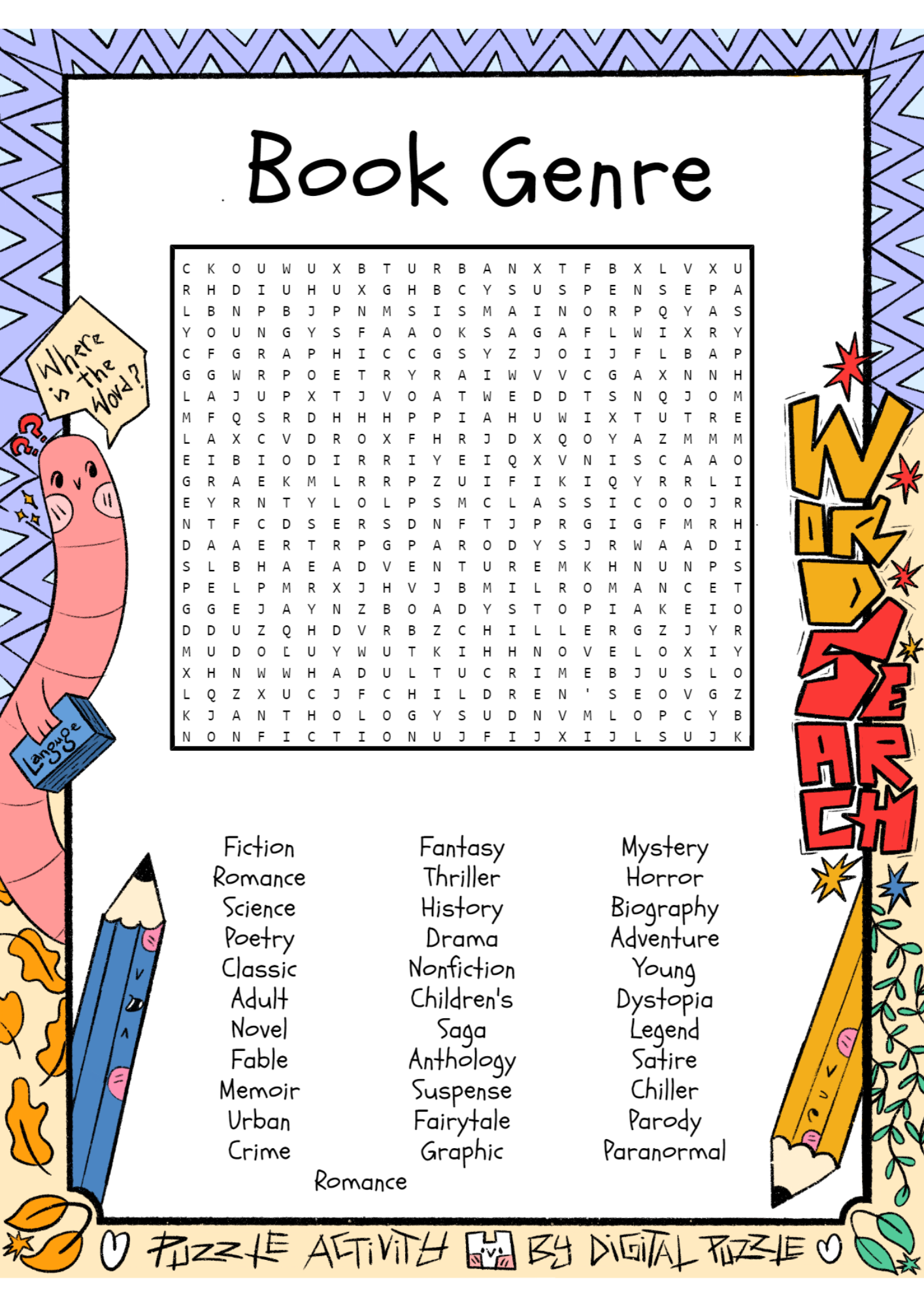 Word Search Book Printable