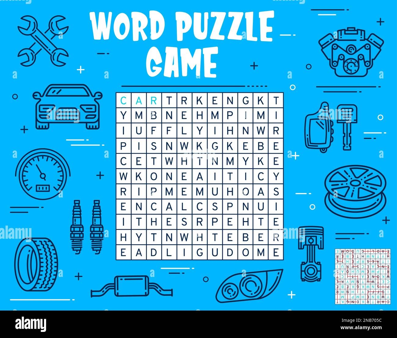 Car Parts Word Search
