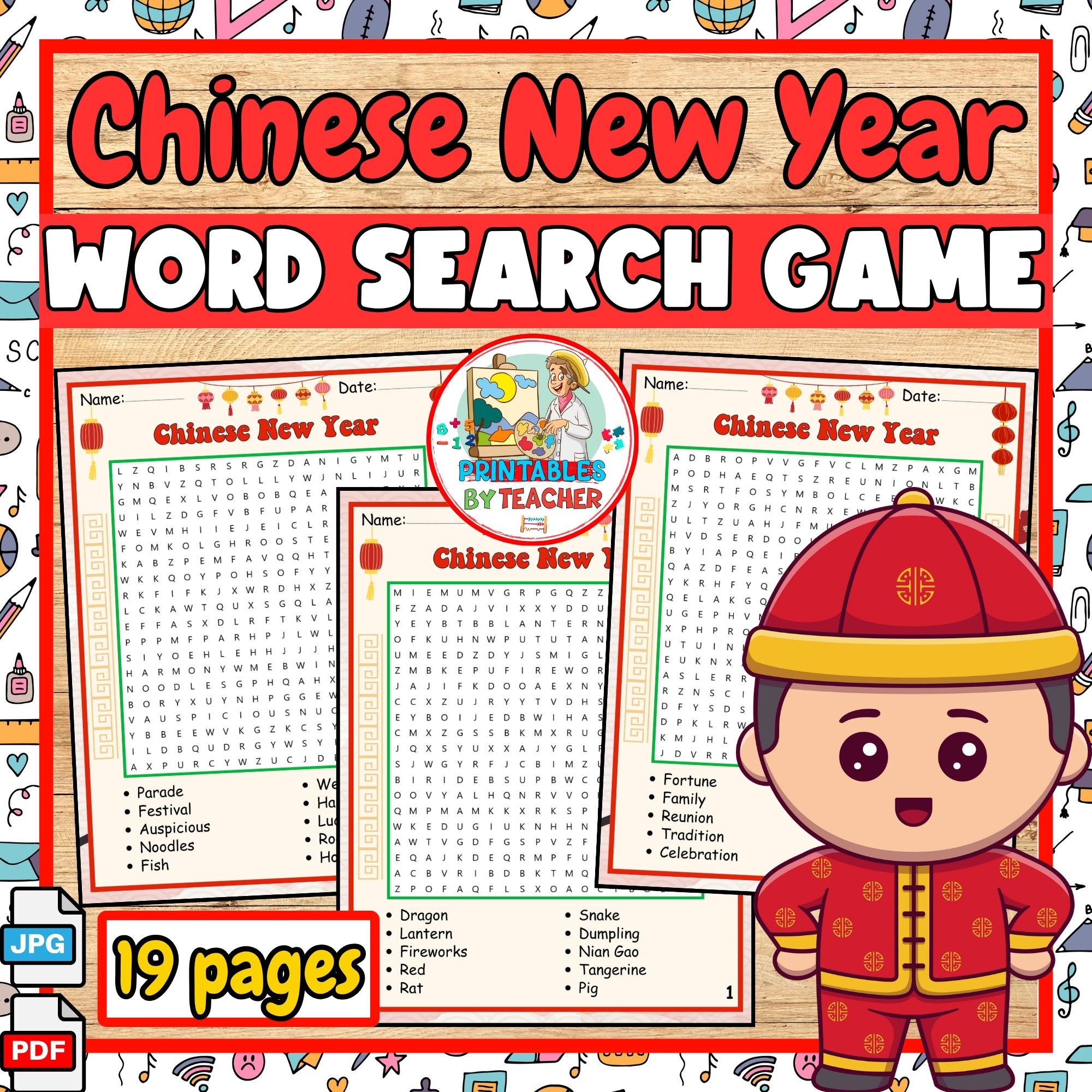 Chinese Lunar New Year Activities Word Search Puzzle Worksheet Chinese Game Classful Chinese Lunar New Year Activities Word Search Puzzle Worksheet Chinese Game Classful