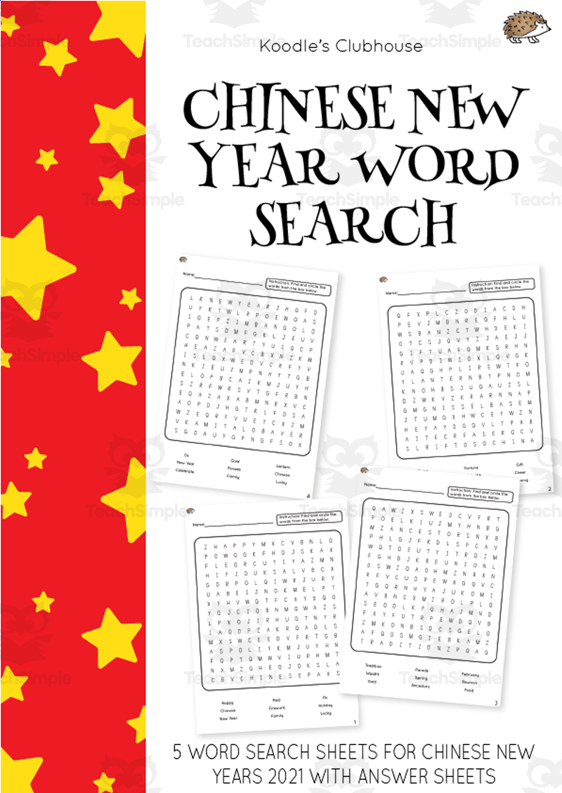 Chinese New Years Word Search