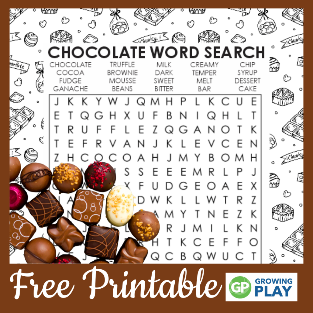 Chocolate Candy Word Search