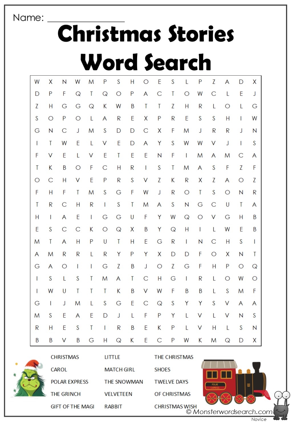 Free Printable Word Search Christmas