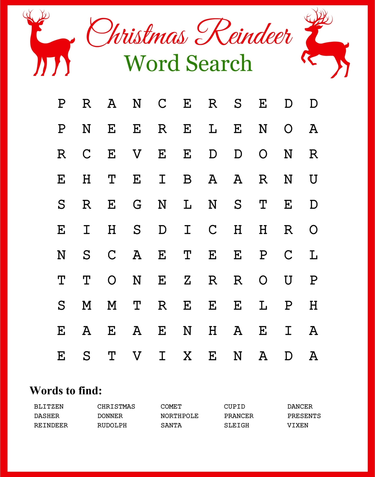 Christmas Word Search 15 Free PDF Printables Printablee Christmas Word Search 15 Free PDF Printables Printablee