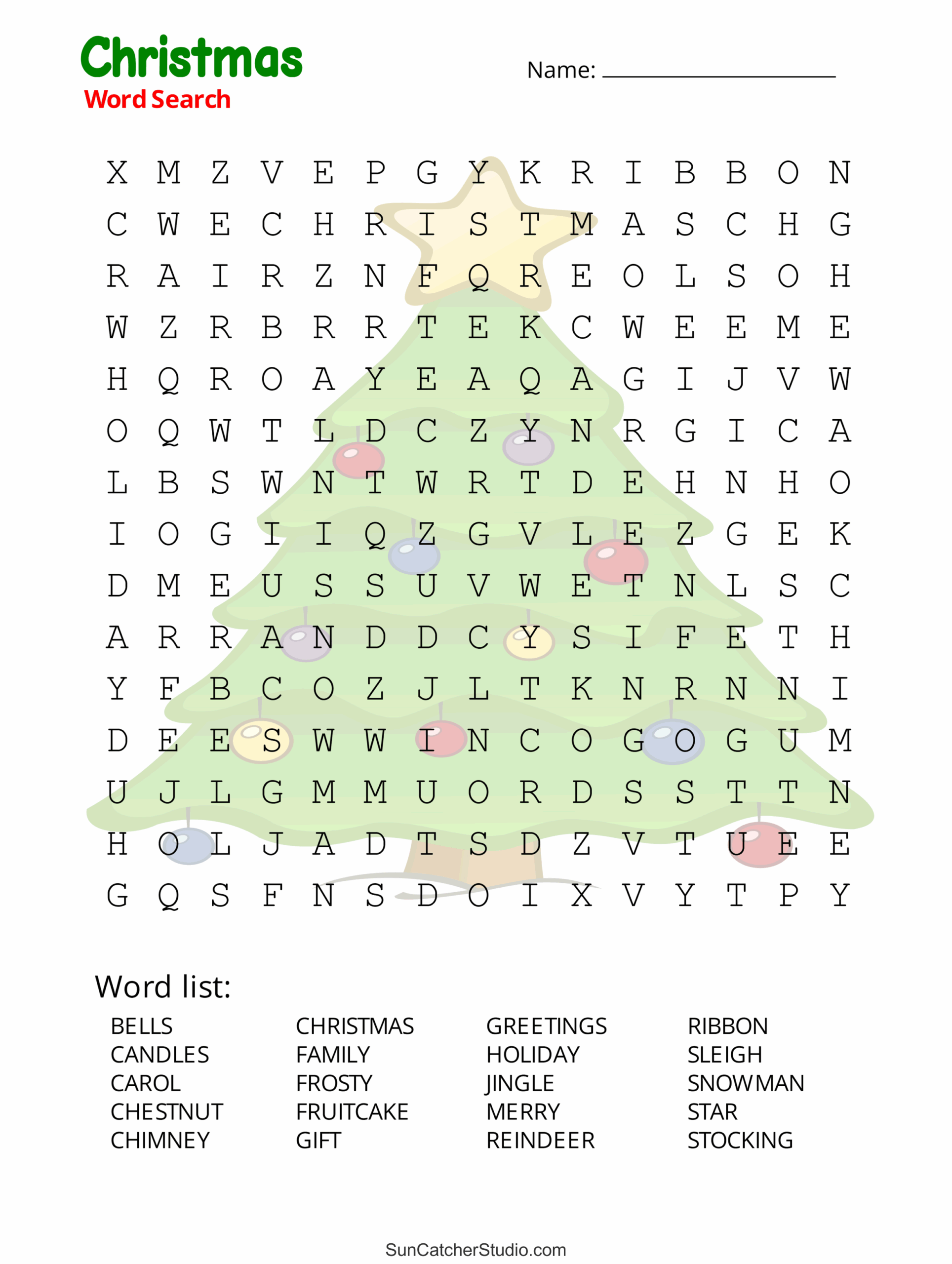 Christmas Word Search Printable For Kids Christmas Word Search Printable For Kids