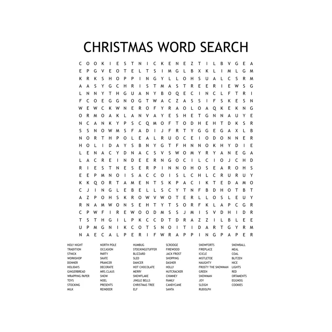 Word Searches Printable Hard
